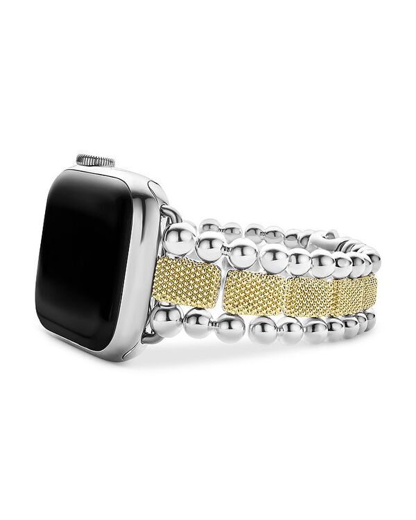 【送料無料】 ラゴス レディース 腕時計 アクセサリー Caviar 18K Gold & Sterling Silver Beaded Apple WatchR Bracelet 38mm-45mm Gold/Silver