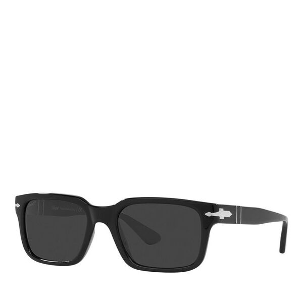 【送料無料】 ペルソル レディース サングラス・アイウェア アクセサリー Polarized Square Sunglasses, 53mm Black/Black Polarized Solid