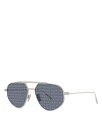 【送料無料】 ジバンシー レディース サングラス アイウェア アクセサリー GV Speed Geometric Sunglasses, 57mm Silver/Blue Mirrored Solid