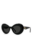 ロエベ 【送料無料】 ロエベ レディース サングラス・アイウェア アクセサリー Curvy Butterfly Sunglasses, 47mm Black/Gray Solid