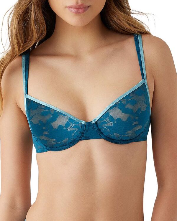 【送料無料】 ビーテンプティッド レディース ブラジャー アンダーウェア Shadow Scene Underwire Bra Blue Coral