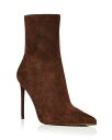 【送料無料】 アクア レディース ブーツ・レインブーツ シューズ Women's Gal Pointed High Heel Booties - 100% Exclusive Brown Suede