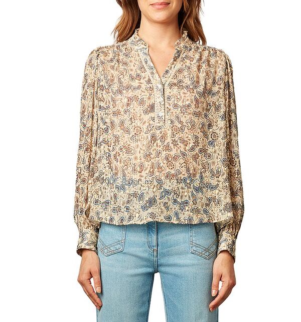 【送料無料】 ジェラルド・ダレル レディース シャツ ブラウス トップス Clarisse Paisley Blouse Natural