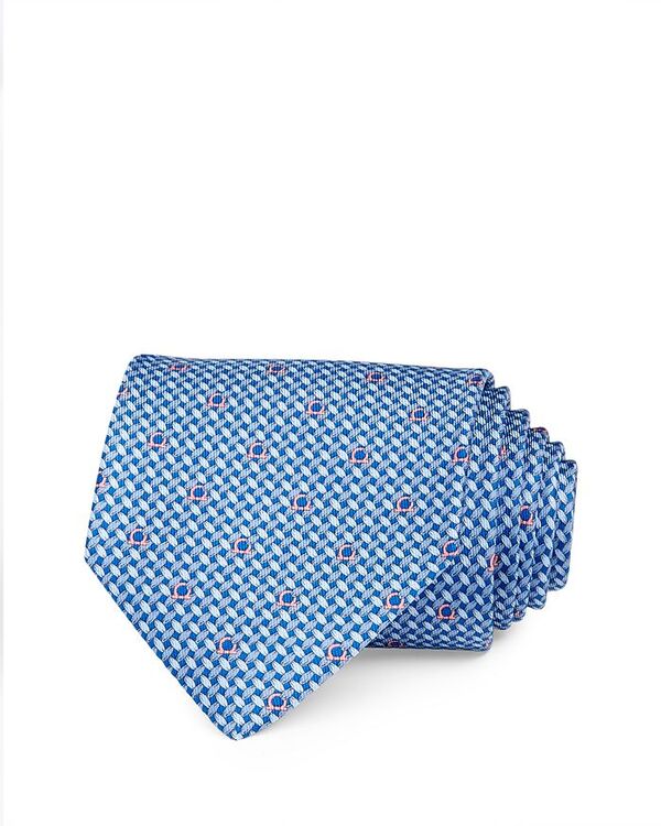 サルヴァトーレフェラガモ 【送料無料】 フェラガモ メンズ ネクタイ アクセサリー Woven Gancini Silk Classic Necktie Blue/Pink