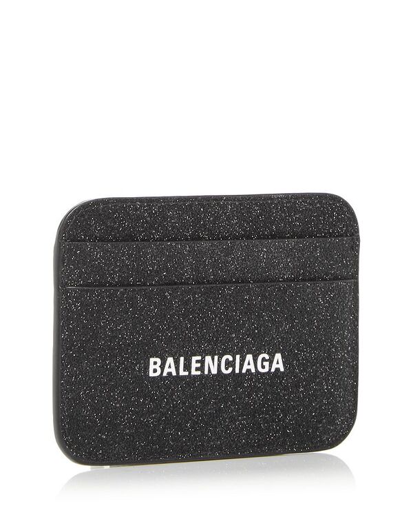 バレンシアガ 財布（レディース） 【送料無料】 バレンシアガ レディース 財布 アクセサリー Cash Leather Card Case Black Glitter/White