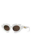 ロエベ 【送料無料】 ロエベ レディース サングラス・アイウェア アクセサリー Paula's Ibiza Cat Eye Sunglasses 47mm White/Brown Solid