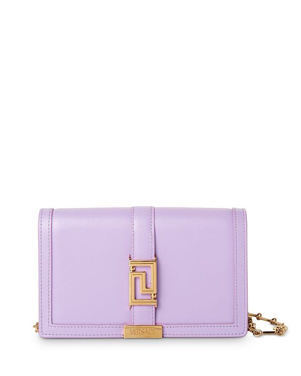 ヴェルサーチェ 財布（レディース） 【送料無料】 ヴェルサーチ レディース 財布 アクセサリー Greca Goddess Leather Chain Wallet Baby Violet/Versace Gold