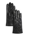 【送料無料】 アクア レディース 手袋 アクセサリー Quilted Leather Tech Gloves - 100 Exclusive Black