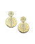 ̵ åݥꥹ ǥ ԥ ꡼ 18K Yellow Gold Stardust Diamond Scatter Cluster Double Disc Drop Earrings Gold