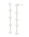 【送料無料】 アクア レディース ピアス・イヤリング アクセサリー Imitation Pearl Drop Earrings - 100% Exclusive White/Gold