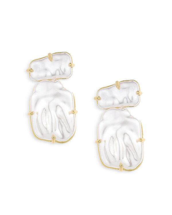 【送料無料】 エティカ レディース ピアス・イヤリング アクセサリー Pearlized Drop Earrings White