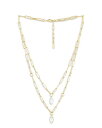 【送料無料】 エティカ レディース ネックレス・チョーカー・ペンダントトップ アクセサリー Double Layer Crystal Pendant Neckl...