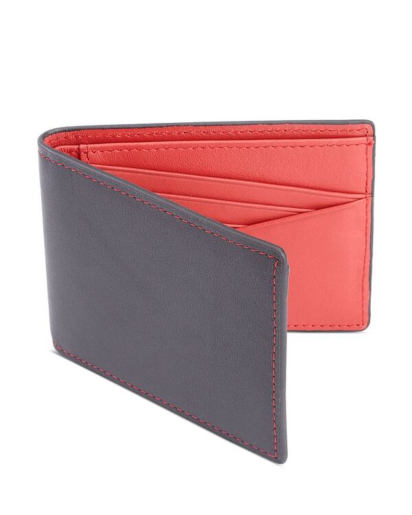 楽天ReVida 楽天市場店【送料無料】 ロイス レディース 財布 アクセサリー Leather RFID-Blocking 100 Step Wallet Navy/Red