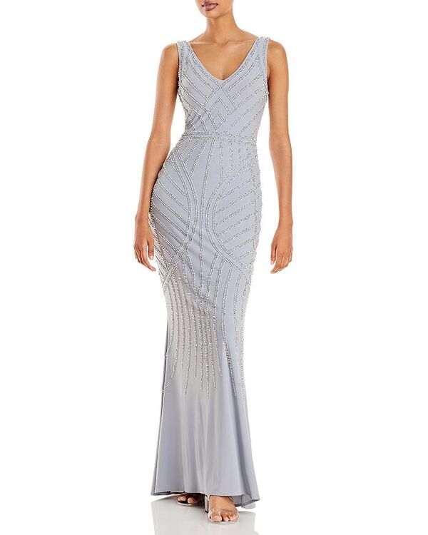 ̵  ǥ ʥȥ  Embellished Column Gown - 100% Exclusive Silver