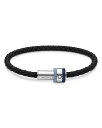 【送料無料】 モンブラン メンズ ブレスレット・バングル・アンクレット アクセサリー 1858 Ice Sea Leather Bracelet Black