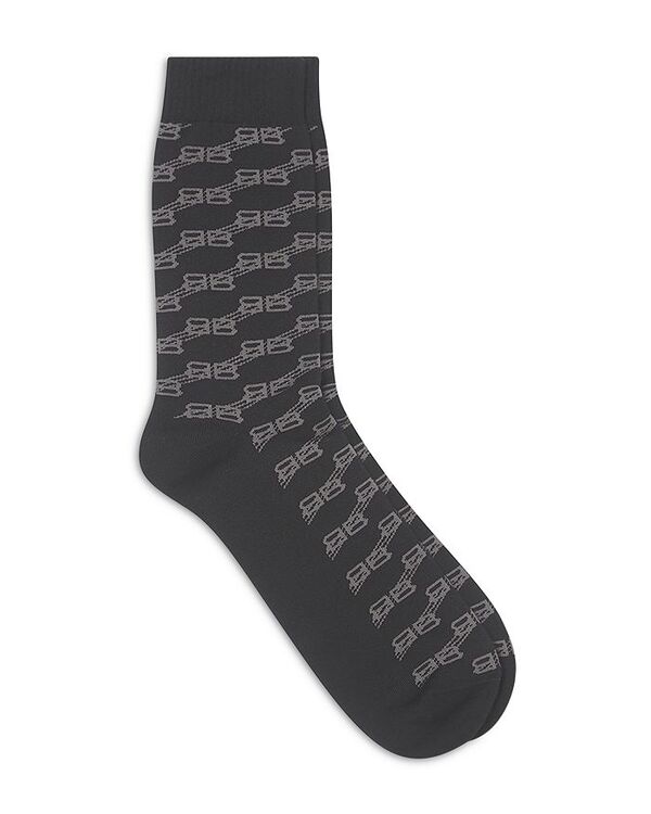 ̵ Х󥷥    Men's BB Monogram Socks Black/Gray