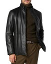 yz Ah[}[N Y WPbgEu] AE^[ Wollman Leather Bomber Jacket with Removable Bib Black