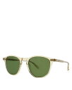 yz MbgCg fB[X TOXEACEFA ANZT[ Round Sunglasses 46mm Tan/Green Solid