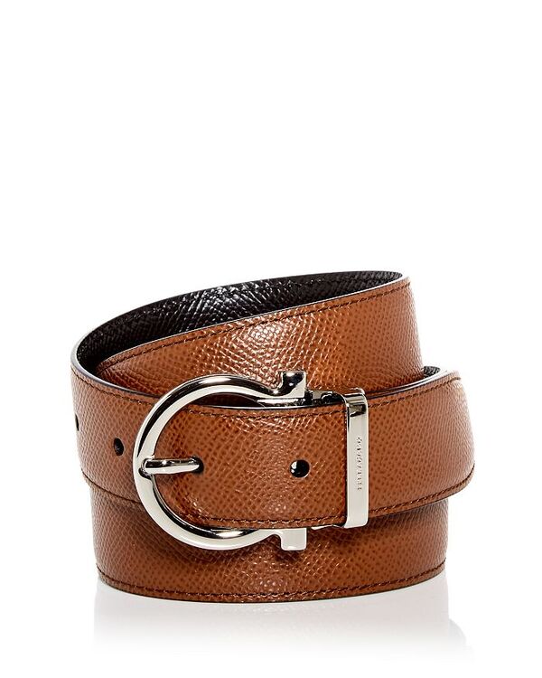 フェラガモ ベルト（メンズ） 【送料無料】 フェラガモ メンズ ベルト アクセサリー Men's Gancini Buckle Reversible Leather Belt Radica