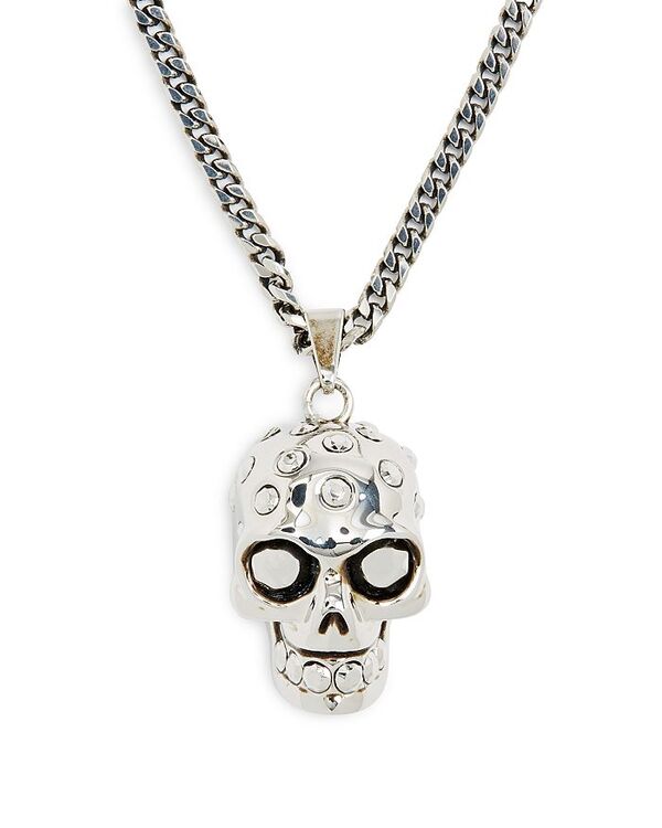 【送料無料】 アレキサンダー・マックイーン メンズ ネックレス・チョーカー・ペンダントトップ アクセサリー Jewelled Skull Necklace 13 Silver