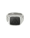 【送料無料】 ジョン・ハーディー レディース リング アクセサリー Sterling Silver Onyx Signet Ring Black/Silver