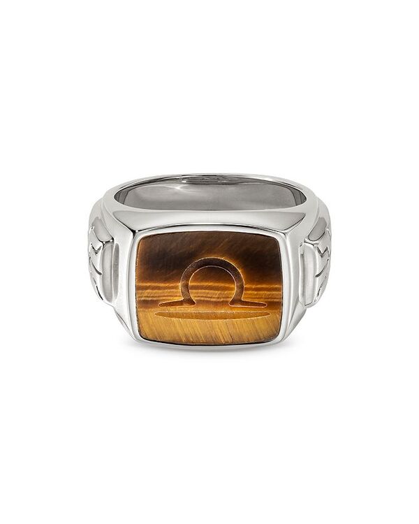 【送料無料】 ジョン・ハーディー レディース リング アクセサリー Sterling Silver Tiger Eye Omega Ring Orange/Silver