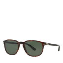 【送料無料】 ペルソル レディース サングラス・アイウェア アクセサリー Square Sunglasses 55mm Havana/Green Solid(4)