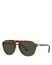 【送料無料】 ペルソル レディース サングラス・アイウェア アクセサリー Pilot Sunglasses 55mm Havana/Green Solid