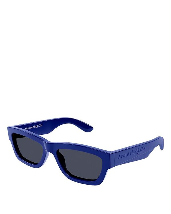 楽天ReVida 楽天市場店【送料無料】 アレキサンダー・マックイーン レディース サングラス・アイウェア アクセサリー Angled Rectangular Sunglasses 56mm Blue/Blue Solid
