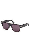 【送料無料】 トム・フォード レディース サングラス・アイウェア アクセサリー Square Sunglasses 54mm Black/Purple Soli...