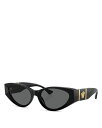 【送料無料】 ヴェルサーチ レディース サングラス・アイウェア アクセサリー 0VE4454 Solid Cat Eye Sunglasses 55mm Black/Gray Solid