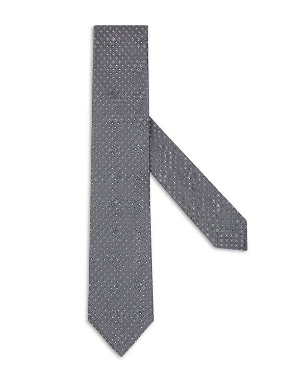 yz [jA Y lN^C ANZT[ Evening Geometric Square Silk Classic Tie Light Gray