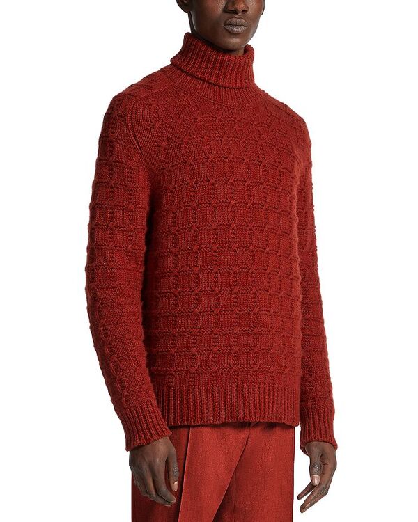 【送料無料】 ゼニア メンズ ニット・セーター アウター Maglia Cashmere Turtleneck Sweater Dark Orange