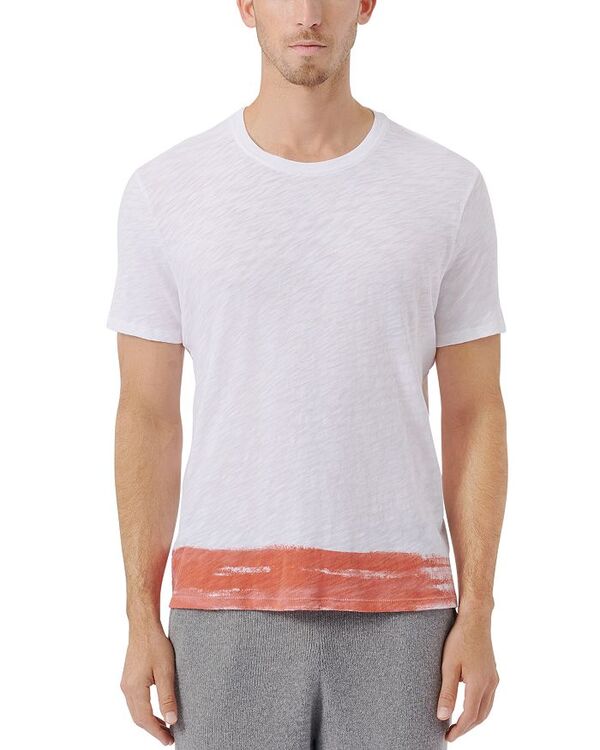 【送料無料】 エーティーエム メンズ Tシャツ トップス Cotton Jersey Textured Painted Tee Pumpkin Co