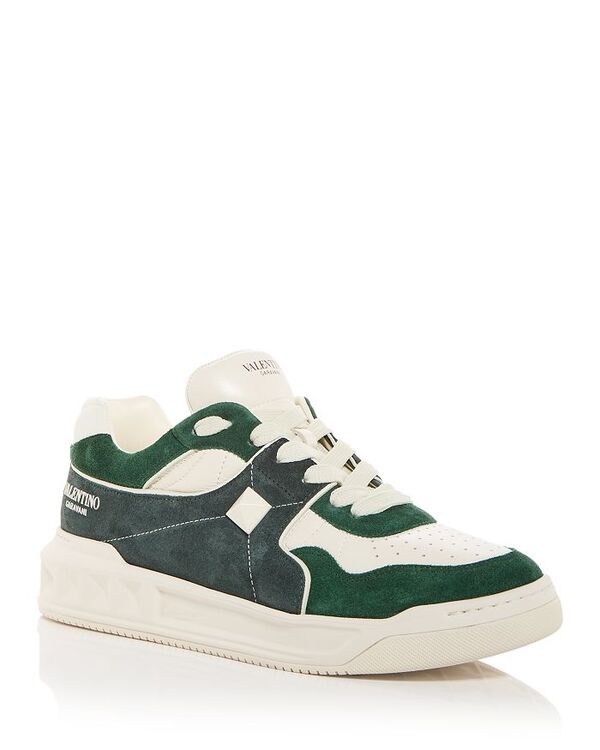 【送料無料】 ヴァレンティノ メンズ スニーカー シューズ Men's One Stud XL Low Top Sneakers Green