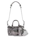 【送料無料】 バレンシアガ レディース ハンドバッグ バッグ Le Cagole Mini Duffle Bag Silver