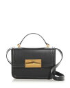 yz W~[`[ fB[X V_[obO obO Diamond Top Handle Leather Shoulder Bag Black/Gold