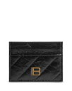 ハンドバッグ 【送料無料】 バレンシアガ レディース ハンドバッグ バッグ Crush Quilted Leather Cardholder Black