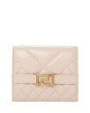 【送料無料】 ヴェルサーチ レディース 財布 アクセサリー Greca Goddess Quilted Leather Bifold Wallet Pink