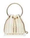 【送料無料】 ジミーチュー レディース ハンドバッグ バッグ Bon Bon Imitation Pearl Embellished Bucket Bag Ivory/Light Gold