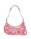 yz oVAK fB[X V_[obO obO Le Cagole Small Shoulder Bag Sweet Pink Croc/Silver