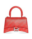 ハンドバッグ 【送料無料】 バレンシアガ レディース ハンドバッグ バッグ Hourglass XS Handbag with Rhinestones Red