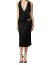 【送料無料】 ヴェルサーチ レディース ワンピース トップス Draped Jersey Plunge Dress Black