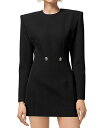 【送料無料】 ヴェルサーチ レディース ワンピース トップス Tailored Long Sleeve Mini Dress Black