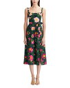 【送料無料】 オスカー デ ラ レンタ レディース ワンピース トップス Floral Print Belted Midi Dress Pink/Navy