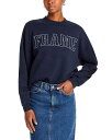 【送料無料】 フレーム レディース パーカー・スウェット アウター Block Letter Sweatshirt Navy