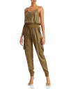 【送料無料】 サンク ア セプト レディース ジャンプスーツ トップス Amia Satin V-Neck Jumpsuit Olive