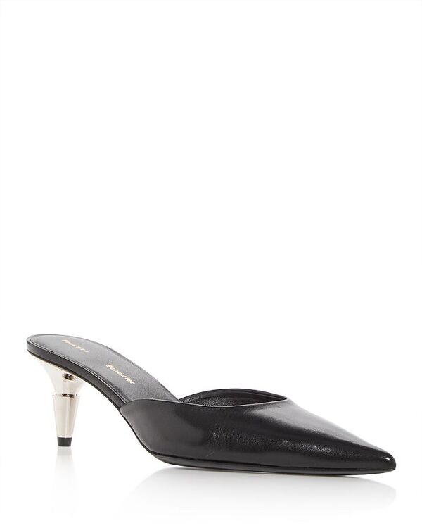 【送料無料】 プロエンザショラー レディース スリッポン・ローファー シューズ Women's Napl Pointed Toe Slip On Mules Black/Silver