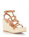 【送料無料】 ヴァレンティノ レディース サンダル シューズ Women's Strappy Studded Espadrille Platform Wedge...