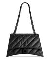 【送料無料】 バレンシアガ レディース ハンドバッグ バッグ Crush Medium Chain Bag Quilted Black